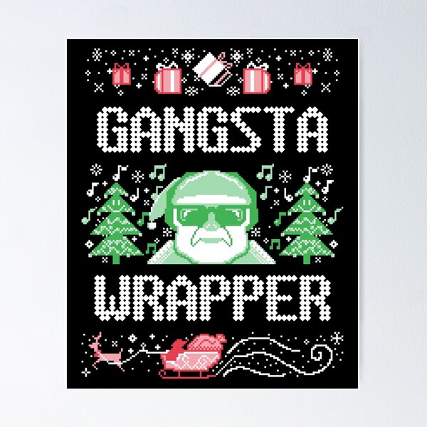 Item preview, Gangsta Wrapper Santa Claus Design designed and sold by mikels.