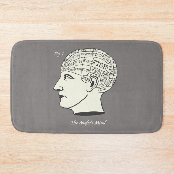 Item preview, The Angler's Mind Phrenology Fishing  designed and sold by WibbleDesign.