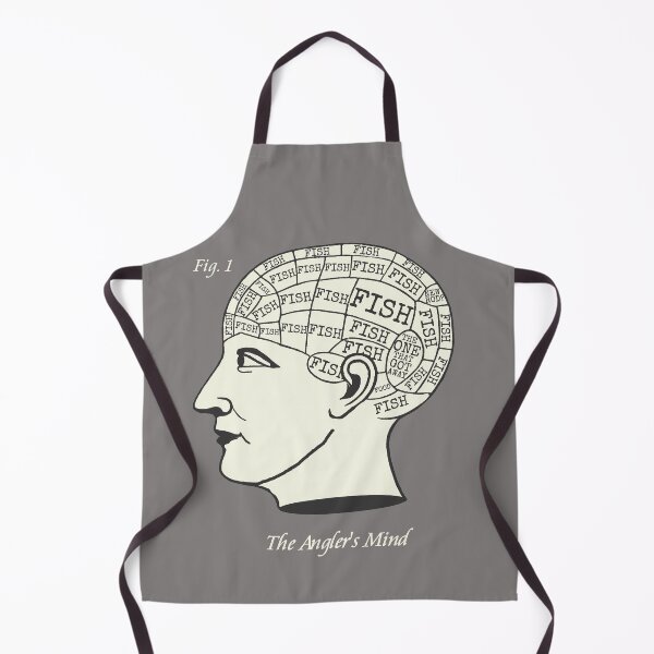 Item preview, The Angler's Mind Phrenology Fishing  designed and sold by WibbleDesign.