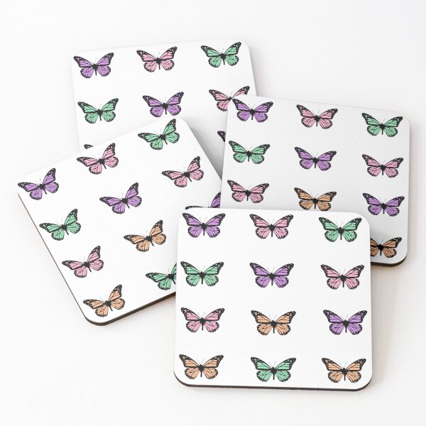 Item preview, pastel monarch butterflies set designed and sold by Robyn18.