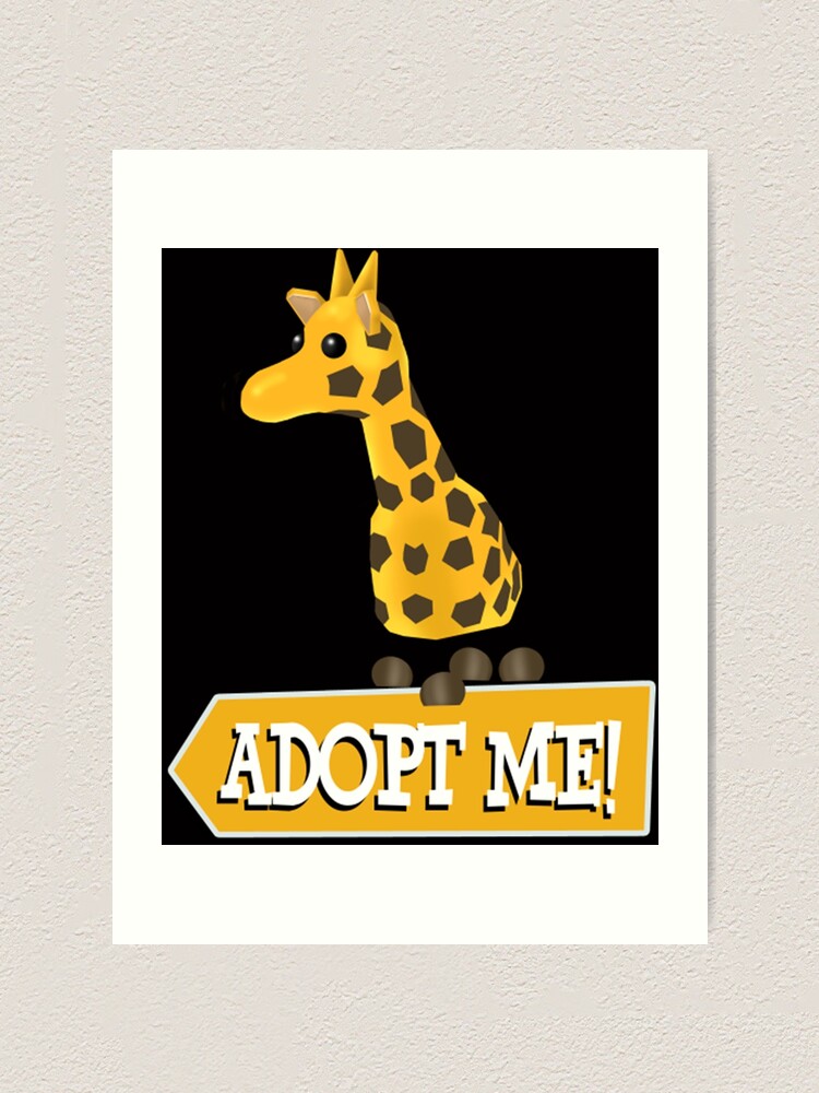 Adopt Me Roblox Giraffe Art Print By Cummerata96 Redbubble - giarffe roblox game