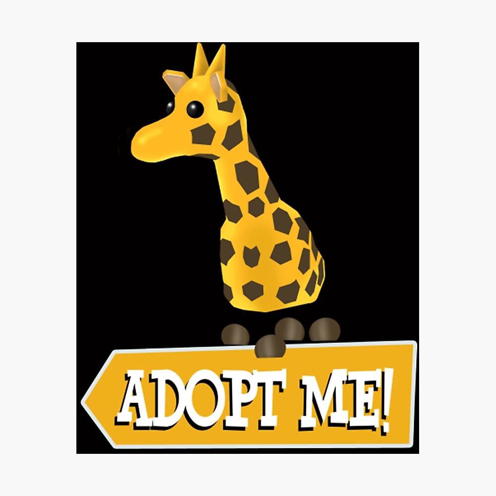 Adopt Me Roblox Giraffe Metal Print By Cummerata96 Redbubble - giraffe hat roblox