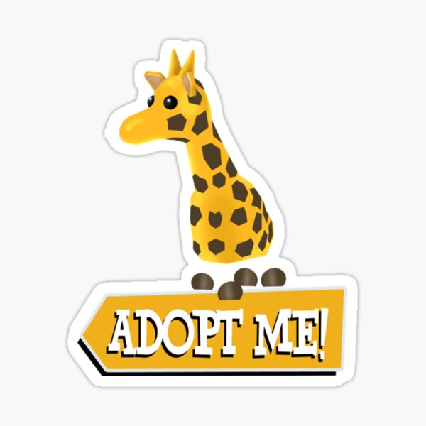 Adopt Me Roblox Giraffe Sticker By Cummerata96 Redbubble - roblox adopt me pet giraffe
