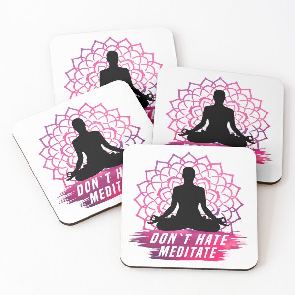 Item preview, Dont Hate Meditate White designed and sold by Dmetalx Art Apparel.