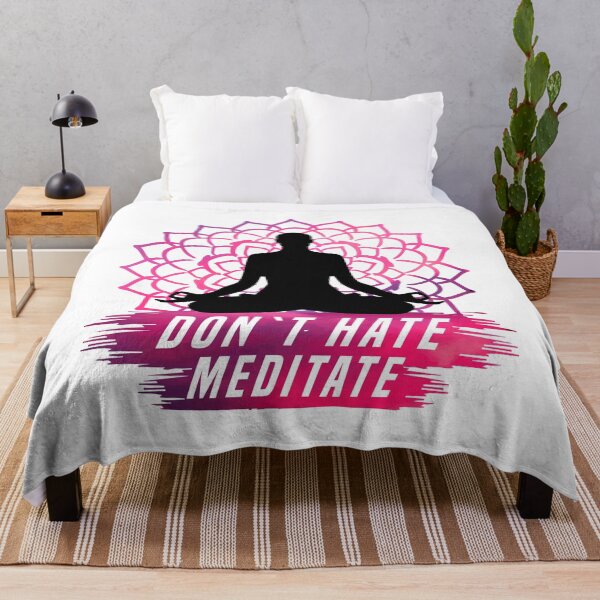 Item preview, Dont Hate Meditate White designed and sold by Dmetalx Art Apparel.
