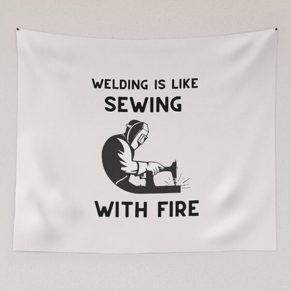 Item preview, Welding is like Sewing with FIRE (silhouette)  designed and sold by Millenial Designs.