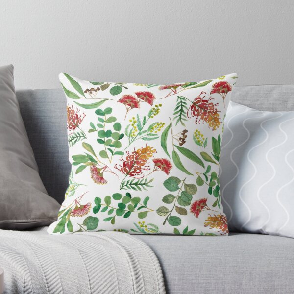 Australian Botanical Throw Pillow