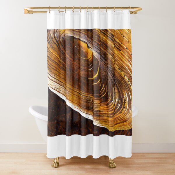 yellow whirpool Shower Curtain