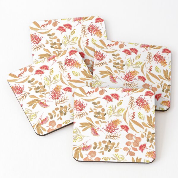 Item preview, Australian Botanical Flowers and Foliage Golden designed and sold by Cecilia Mok.