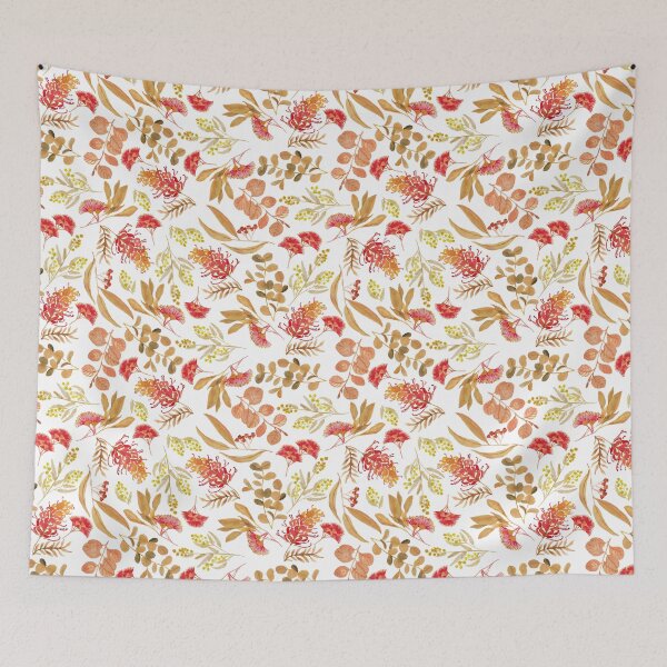 Item preview, Australian Botanical Flowers and Foliage Golden designed and sold by Cecilia Mok.