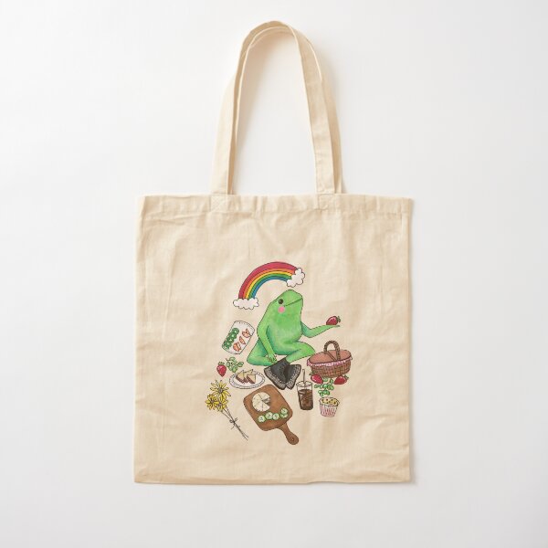 picnic frog Cotton Tote Bag