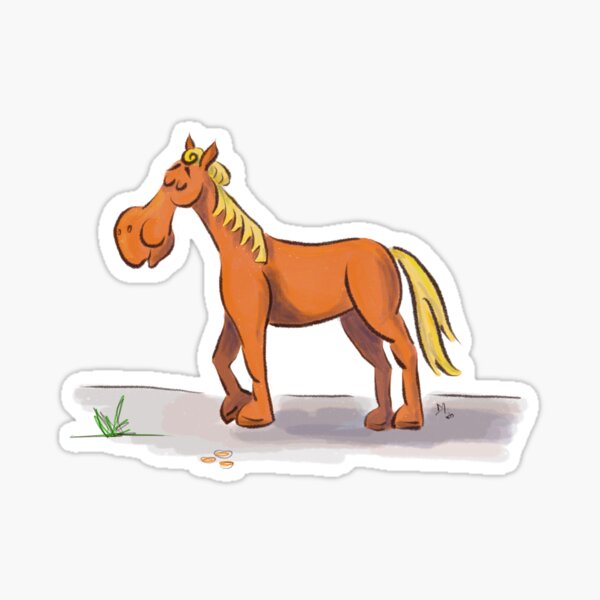 Cartoony horse Sticker