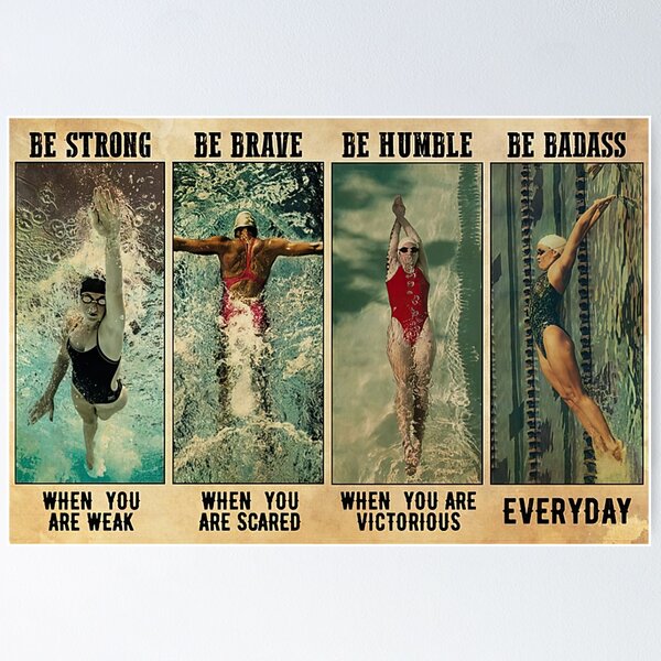 Item preview, Swimming Lovers Be Strong When You Are Weak designed and sold by DebraGiftShop.