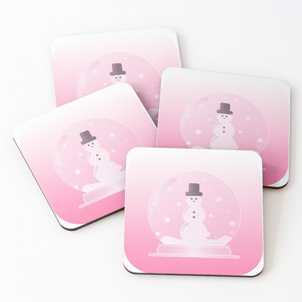 Item preview, Pink snow globe snowman designed and sold by ArtByCloudya.