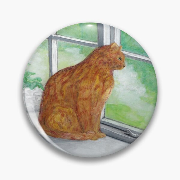 Item preview, Ginger Tom Cat Dreaming On A Window Sill designed and sold by Pretty And Obscure.