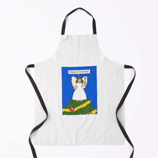 Item preview, Covid 19 Christmas Angel in a Facemask Cartoon designed and sold by KateTaylor.