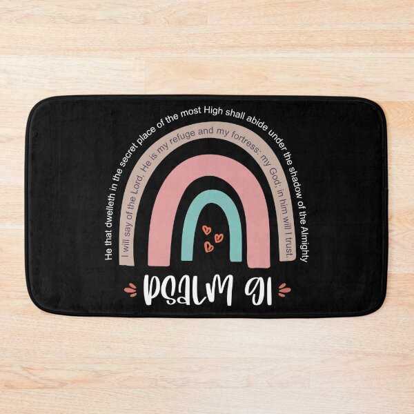 Item preview, Rainbow Psalm 91:1-2 God protection bible verses designed and sold by PlusAdore.
