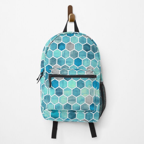 Item preview, Blue Ink - Watercolor hexagon pattern designed and sold by micklyn.