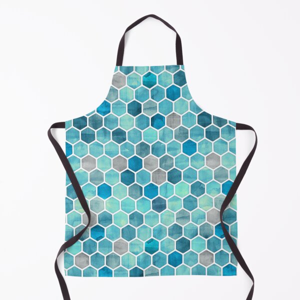 Item preview, Blue Ink - Watercolor hexagon pattern designed and sold by micklyn.