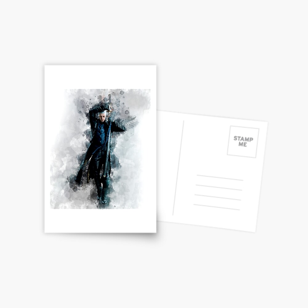 Vergil Autism Warrior Pearl Postcard Print Devil May Cry 