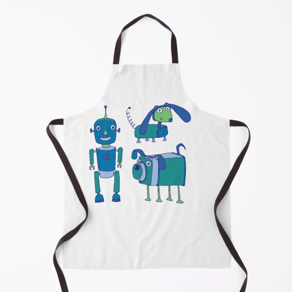 Artikelvorschau, Netter Retro-Roboterentwurf des Roboterroboter-Freundes in Blau und Grün entworfen und verkauft von GiteLois.