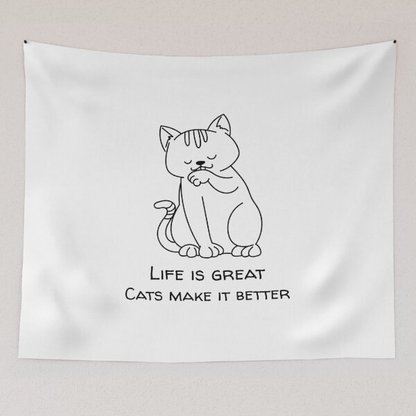 Item preview, LIFE IS GREAT CATS MAKE IT BETTER designed and sold by Ashalcheema.