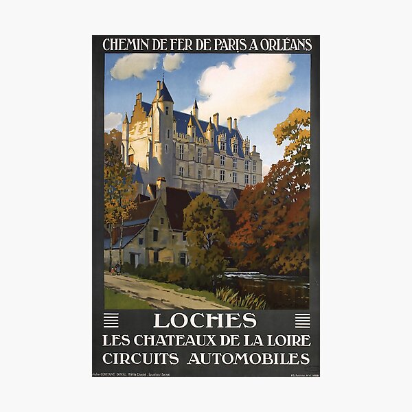Item preview, retro classic PARIS ORLEANS Loches poster designed and sold by CorasPosters.