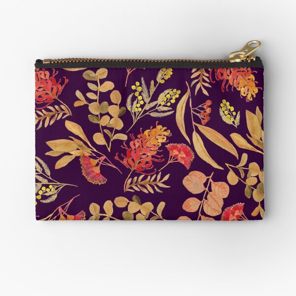 Item preview, Australian Botanical Flowers and Foliage Golden Purple designed and sold by Cecilia Mok.