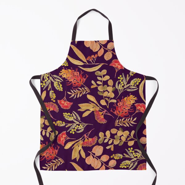 Item preview, Australian Botanical Flowers and Foliage Golden Purple designed and sold by Cecilia Mok.