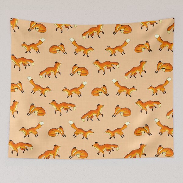 Item preview, Free Frolicking Foxes on Peachy Tan   designed and sold by TigaTiga.