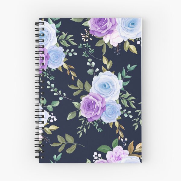 Item preview, Beautiful blue flower green leaves pattern designed and sold by Red-ElYoubi.