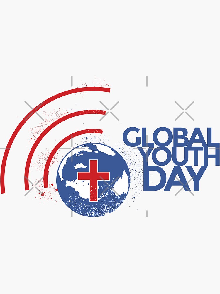 "Global Youth Day logo printed on the front" Sticker for Sale by
