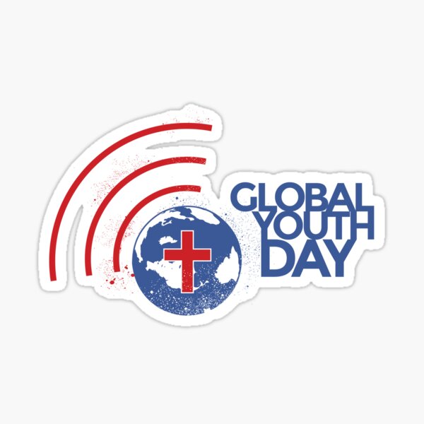 "Global Youth Day logo printed on the front" Sticker for Sale by