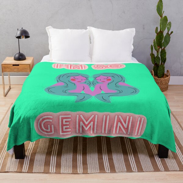 Artikelvorschau, Ich bin so Gemini Zodiac Design in Cyan entworfen und verkauft von LuckyKermit.