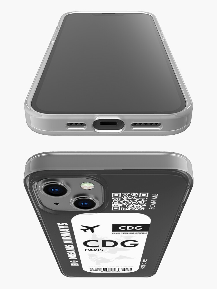 Discover CDG Paris Flight Coupon - Grey iPhone Case