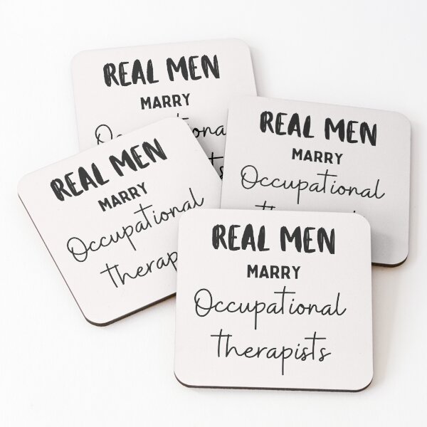 Item preview, Real men marry occupational therapists (black ed.1) designed and sold by Millenial Designs.