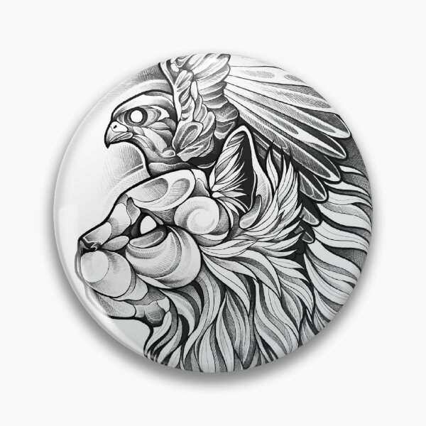 Artikelvorschau, Blackwork - Hawk Cat entworfen und verkauft von Isabella Marowski.