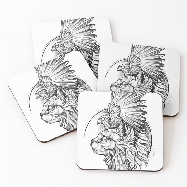 Artikelvorschau, Blackwork - Hawk Cat entworfen und verkauft von Isabella Marowski.
