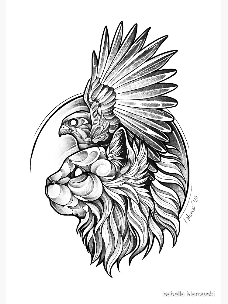 Blackwork - Hawk Cat von imarowski