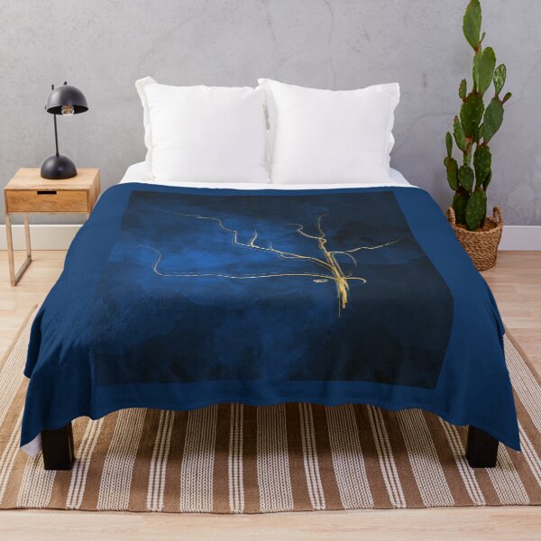 Item preview, Kintsugi Electric Blue #blue #gold #kintsugi #japan #marble #watercolor #abstract designed and sold by Kirovair.