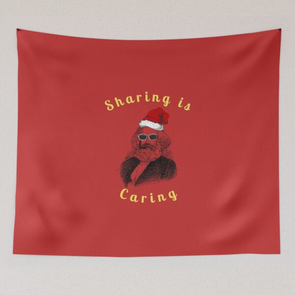 Item preview, Karl Marx Sharing is Caring Christmas Meme designed and sold by Gifty-Designs.