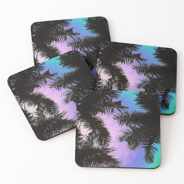 Item preview, Pastel swirl fluorescent Palm Tree TV Glitch effect designed and sold by Deegital18.