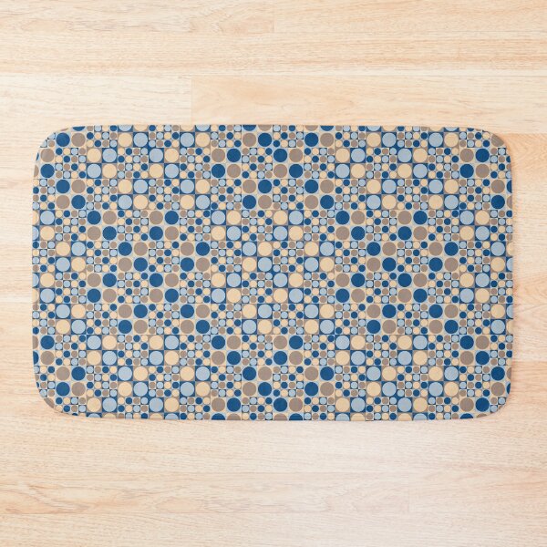 Item preview, Basic geometric shapes in a minimalistic ornament in classic blue color palette variations designed and sold by acidmit.