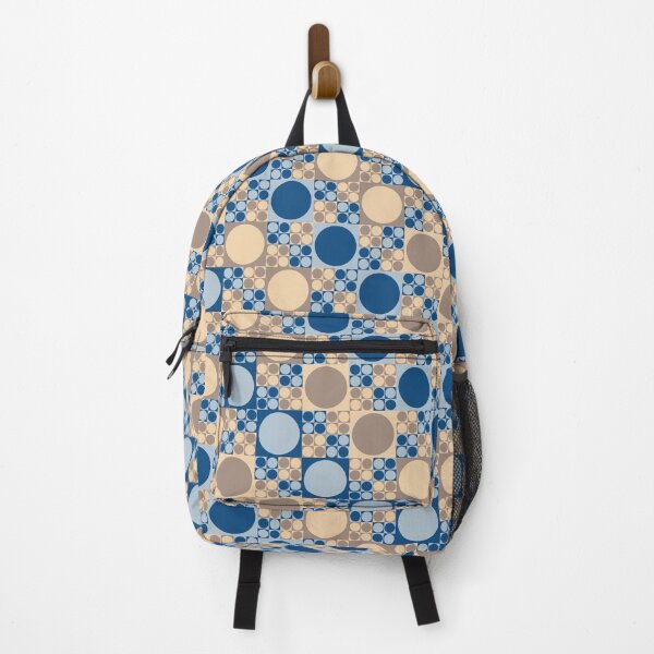 Item preview, Basic geometric shapes in a simple ornament in classic blue color palette variations designed and sold by acidmit.
