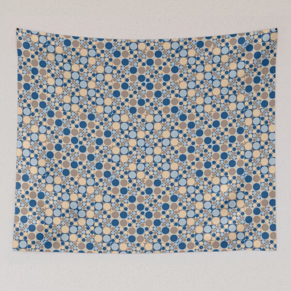 Item preview, Basic geometric shapes in a minimalistic ornament in classic blue color palette variations designed and sold by acidmit.