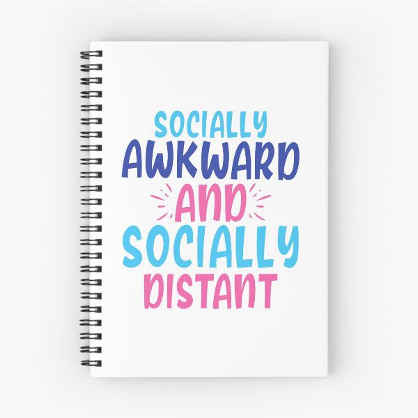 Aperçu de l'œuvre AWKWARD ET SOCIALEMENT DISTANT (1) créée et vendue par Paul's Designs.