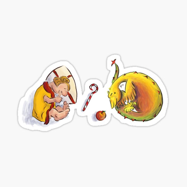 King Pellinore and the Questing Beast- sleeping Sticker