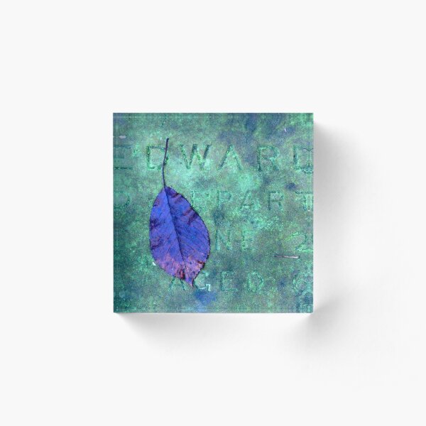 Edward grave and leaf Acrylic Block