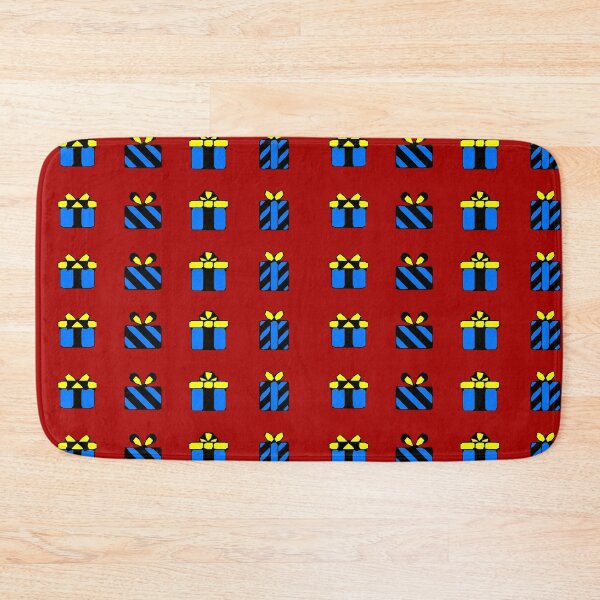 Item preview, Christmas Present Xmas Gift Christmassy Festive Face Mask Red, Yellow  Blue  designed and sold by Jenny Meehan Art Prints and Patterns  .