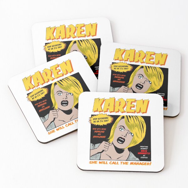 Artikelvorschau, Karen Comicfigur Bösewicht Anti Karen Meme Superheld entworfen und verkauft von SixforSix.